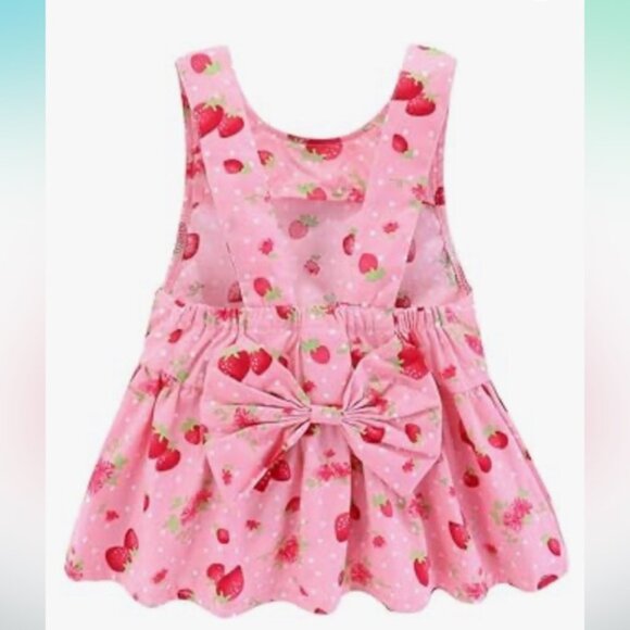 Toddlers Strawberry Print Short Set Pink - Picture 2 of 8